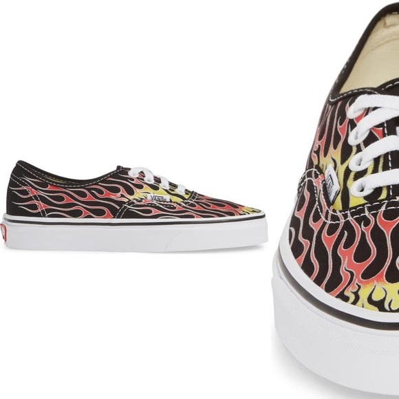 Vans Authentic Flames Sneakers Womens 10 NWT - Picture 1 of 6